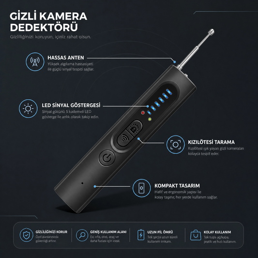 MahremKoru®  gizli kamera ve takip cihazı dedektörü